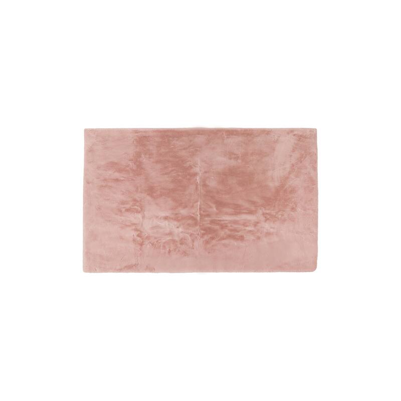 Faux Fur Rabbit Rug - 3'x5' - Blush Pink