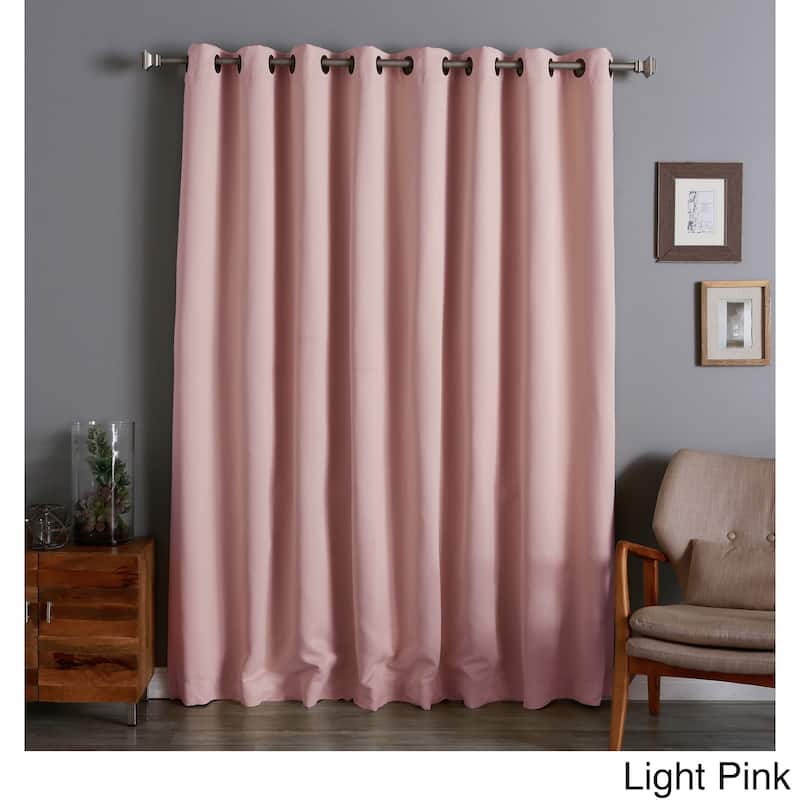 Aurora Home Extra-wide 100x84-inch Thermal Blackout Curtain Panel. - 100 x 84 - Light Pink
