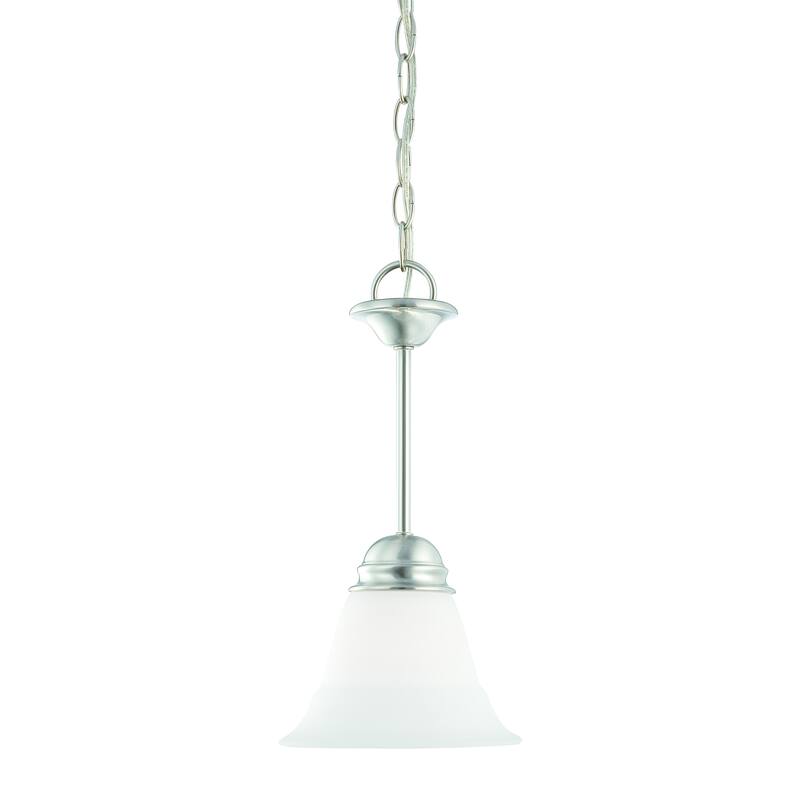 Bella 7.25-inch Wide 1-Light Mini Pendant in Brushed Nickel - 7.25in W x 7.25in D x 14.5in H