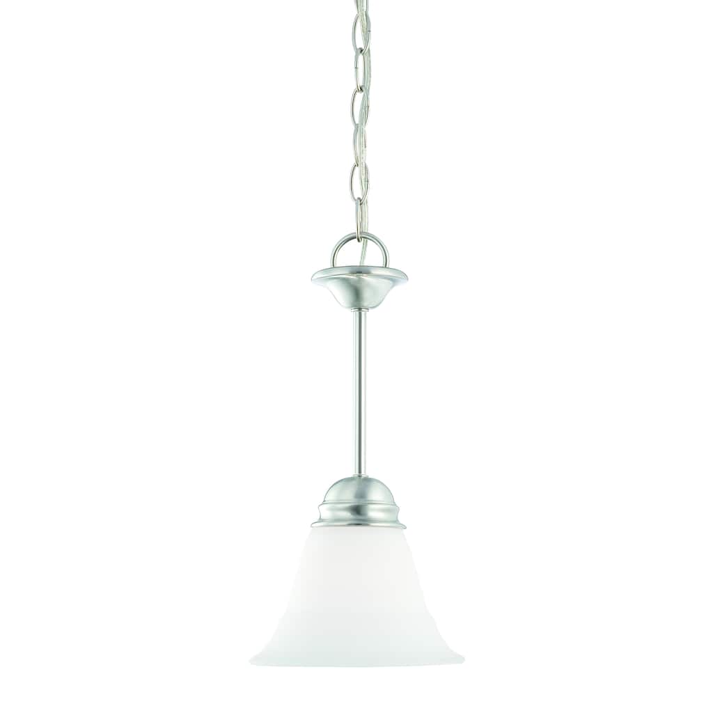 Bella 7.25-inch Wide 1-Light Mini Pendant in Brushed Nickel - 7.25in W x 7.25in D x 14.5in H