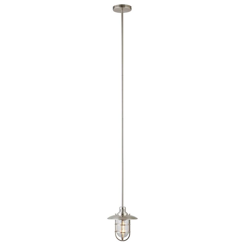 Bay 8.25" Wide Lantern Pendant with Glass/Metal Shade