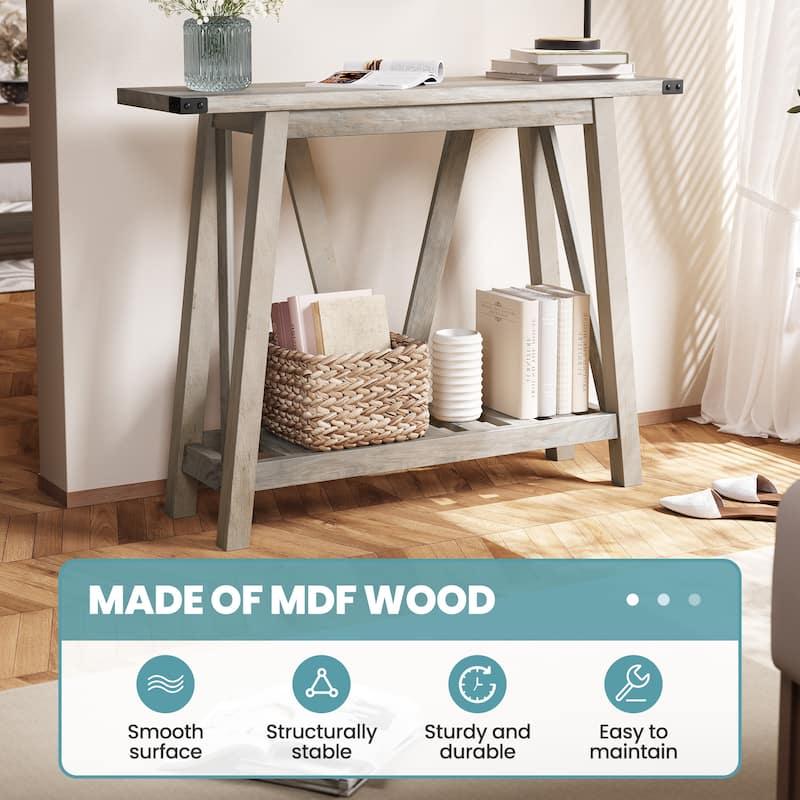 Console Table with Storage Shelf Entry Table for Living Room Hallway - 41.34 in L * 11.42 in W * 31.5 in H