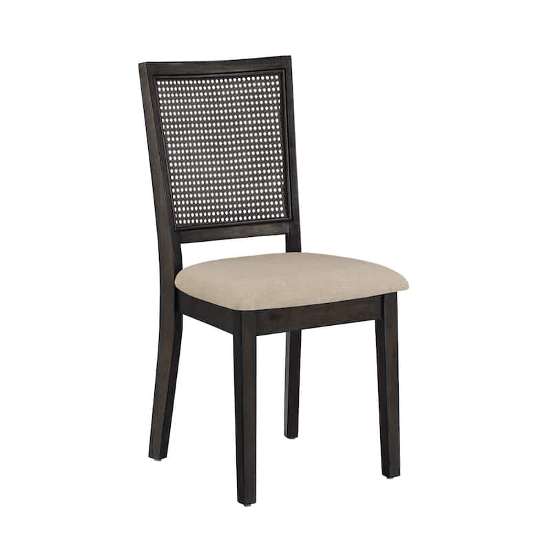 Eleanor Beige Linen Rattan Dining Chairs (Set of 2) by iNSPIRE Q Classic