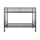 preview thumbnail 13 of 12, Black Twin over Twin Metal Bunk Bed with Noise-Reducing Design