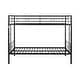 preview thumbnail 28 of 27, Twin over Twin Bunk Bed with 2 Side Ladders and Safe Guardrail, Silver