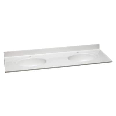 Design House 73" Cultured Marble Vanity Top and Backsplash - Single