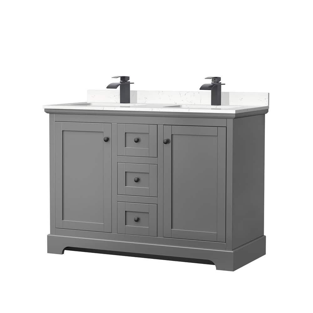 Wyndham Collection Avery 48" Free Standing Double Basin Vanity Set