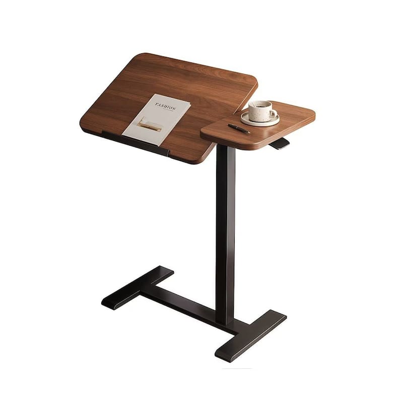 Overbed Bedside Desk, Mobile Rolling Laptop Stand Tilting Overbed Table with Wheels, Height Adjustable Tray Bedside Table
