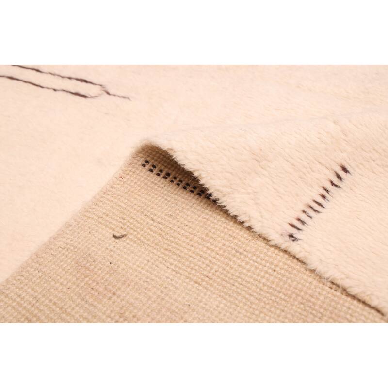 ECARPETGALLERY Hand-knotted Pak Finest Marrakesh Cream Wool Rug - 4'1 x 6'2