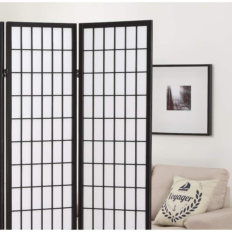 4 Panel Oriental Screen Room Screen Wall Divider for Room Separation Freestanding Partition Separators