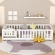 preview thumbnail 25 of 23, Twin Size Kids Floor Bed with Guardrails and Door