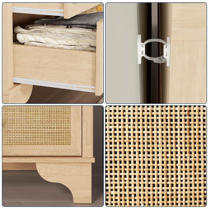 Dresser for Bedroom with 7 Drawers, 7 Drawers Double Dresser