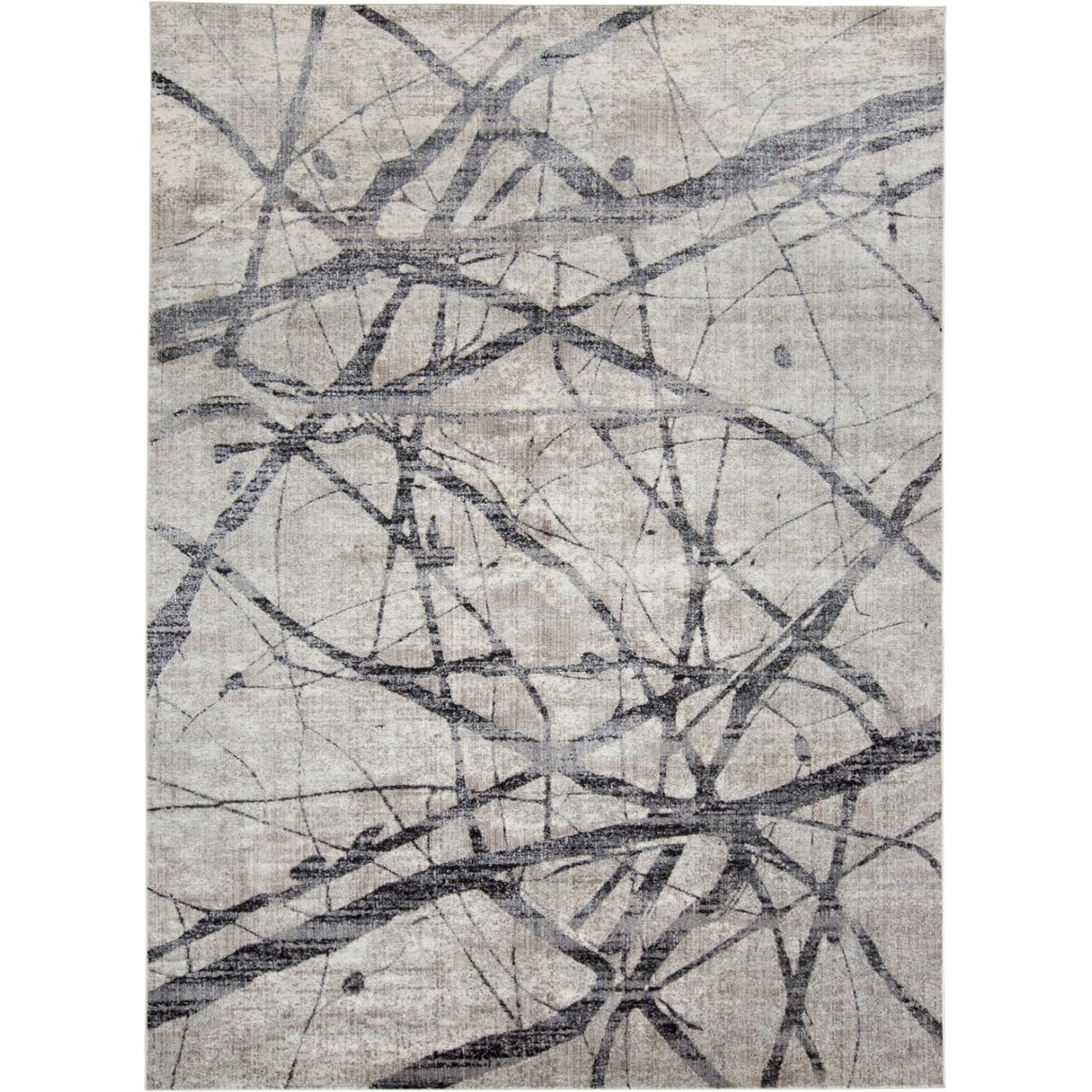 Teze Abstract Stain Resistant Area Rug By HomeRoots - 2' x 3'