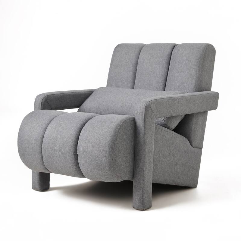 Dark Grey Living Room Decorative Chair Single Sofa Chair, Stylish Club Chair Padded Chair Lounge Chair with Armrests
