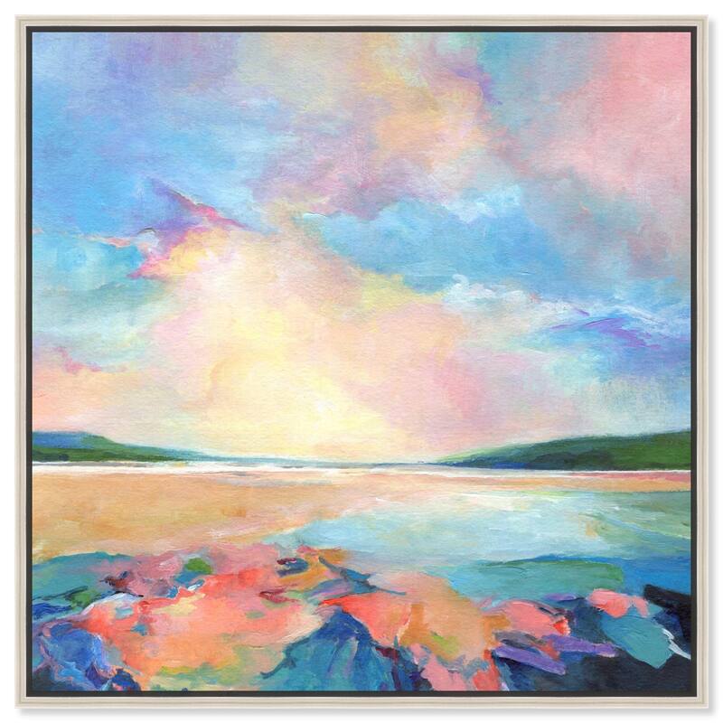 Island Fiesta Canvas by Art Remedy - Silver - 30" x 30"