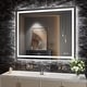 preview thumbnail 23 of 38, KIOTEE LED Mirror Lights Anti-Fog Frameless Bathroom Vanity Mirror in Tempered Glass 48x40