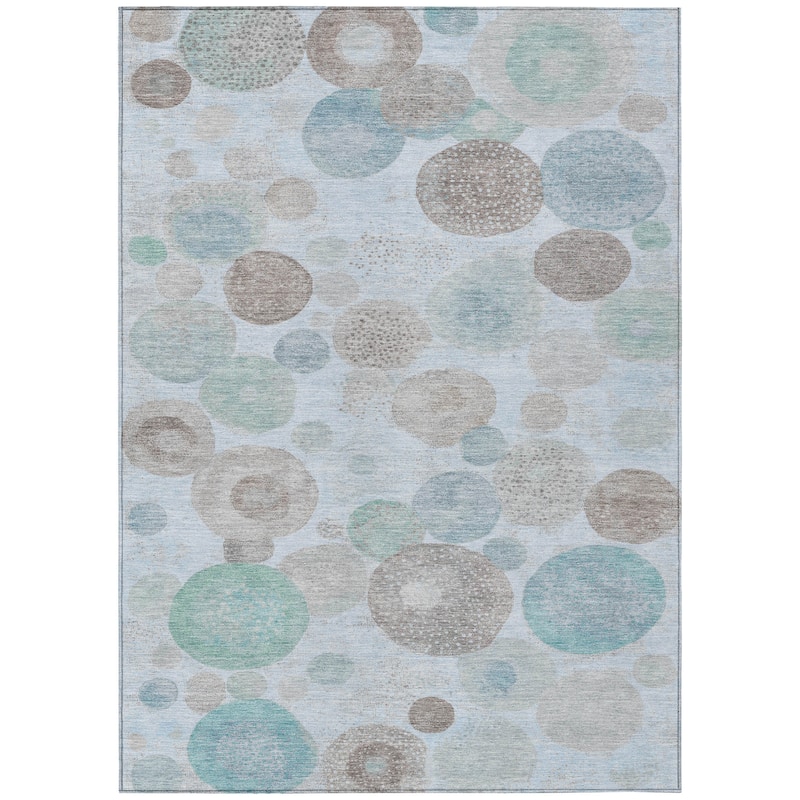 HomeRoots Geometric Transitional Rectangle Outdoor Rug