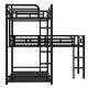 preview thumbnail 7 of 7, L-Shaped Metal Triple Twin Bunk Bed - Space-Saving, Stylish & Safe