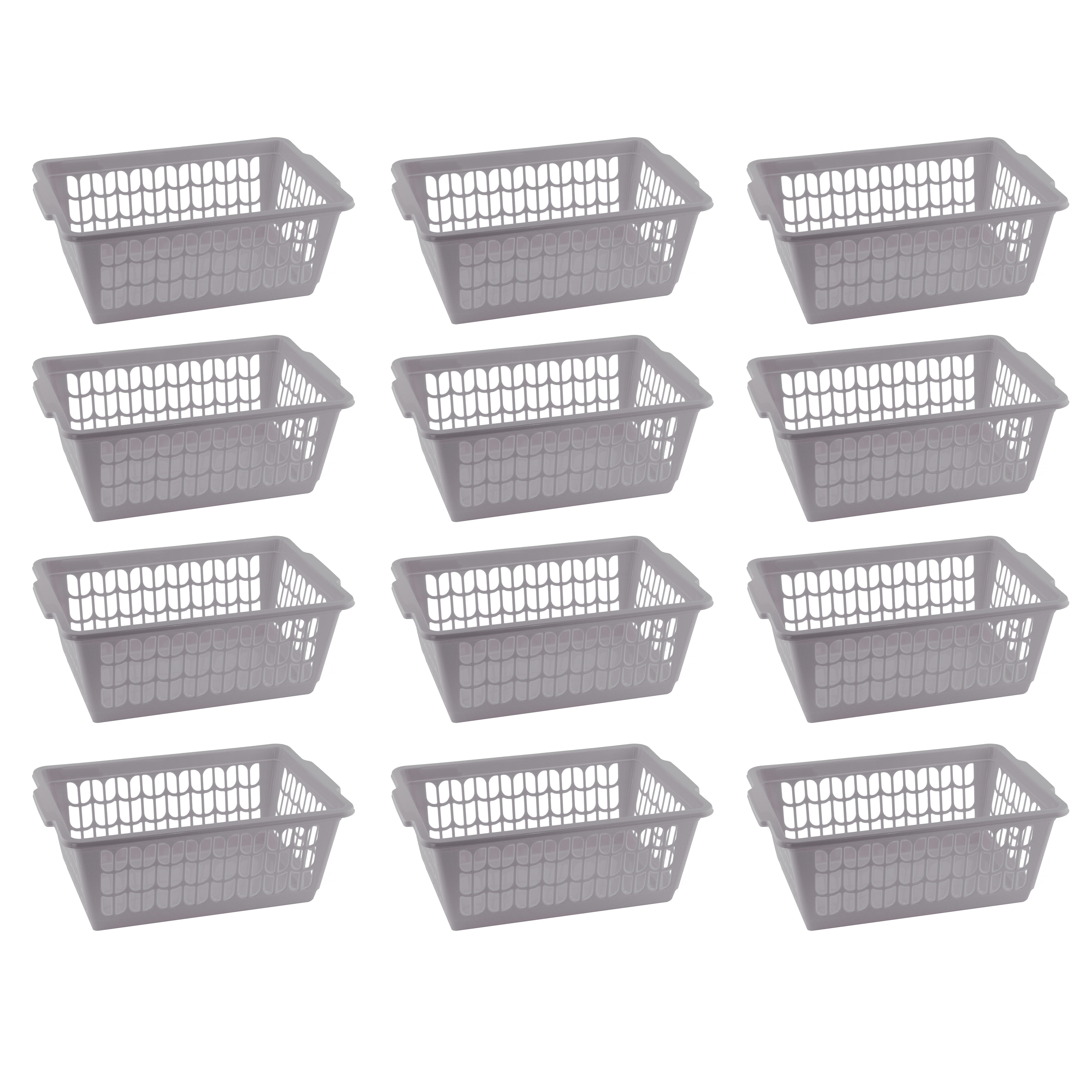 Small Plastic Storage Basket 11.5 x 7.75 x 4.25 Inch - Bedroom