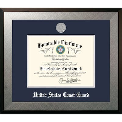 Patriot Frames Coast Guard 8.5x11 Discharge Honors Frame with Silver Medallion