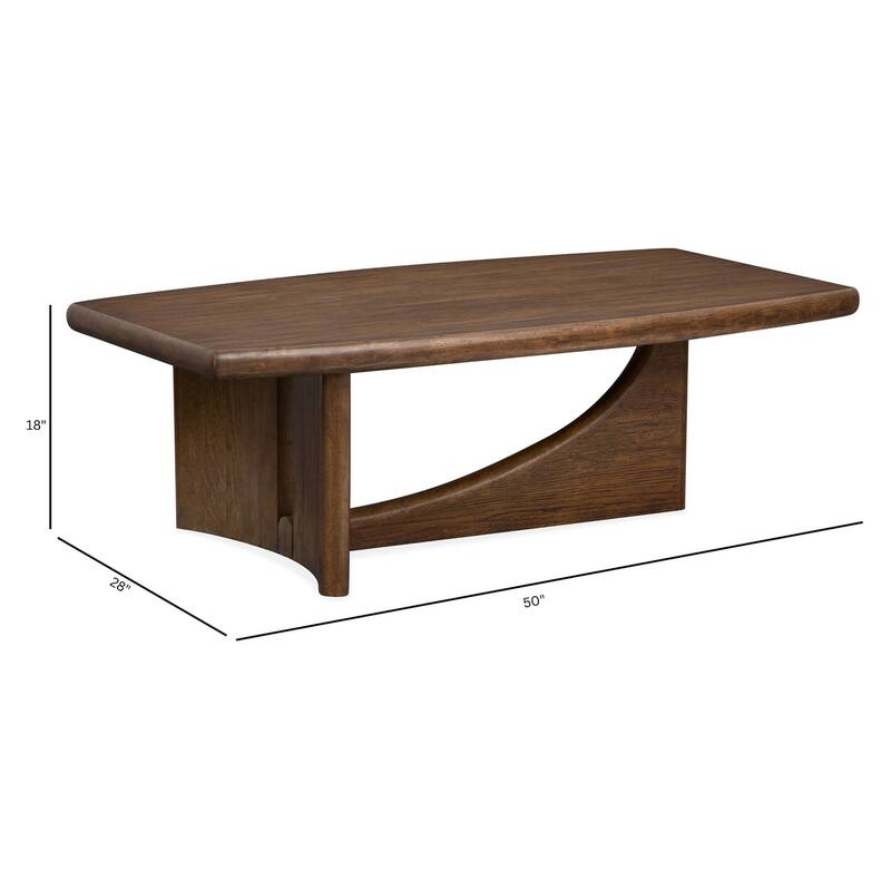 Magnussen Home Phoebe Sienna Brown Rectangular Cocktail Table - 50''W x 28''D x 17''H