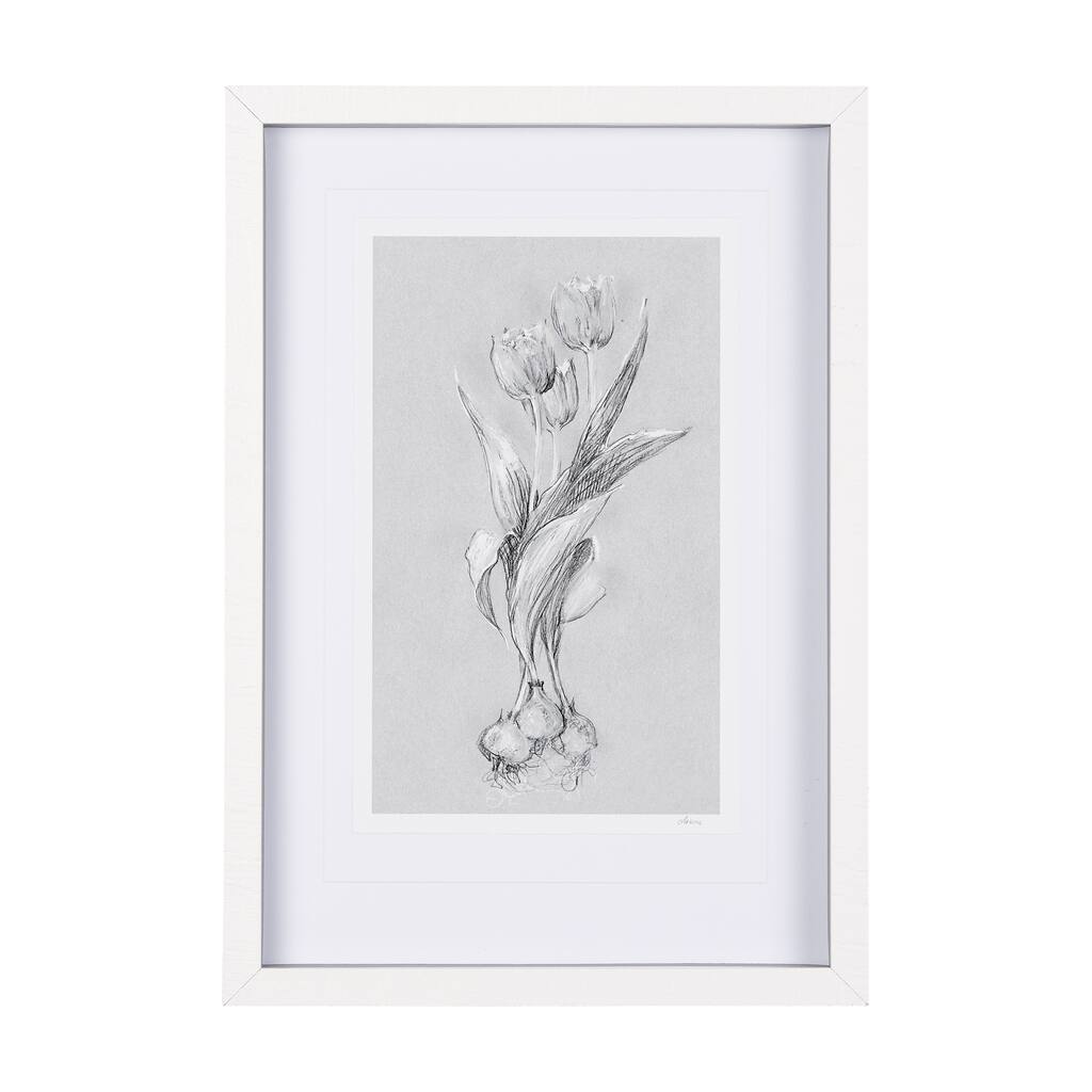 Botanical Sketches I (Grey) Framed Art Print
