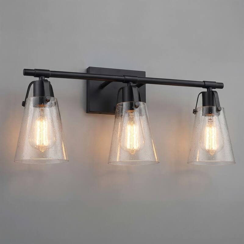 Modern Vanity Light Wall Mount Sconces with Glass Shade
