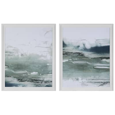 Uttermost Emerald Daze Abstract Prints, Set/2