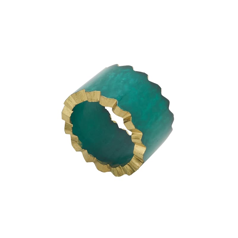 Resin Artistry Napkin Ring (Set of 4) - Green - Set of 4