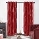 preview thumbnail 43 of 112, Deconovo Silver Wave 52 Width Curtain Panel Pair (2 Panel) W52"x L72" - True Red