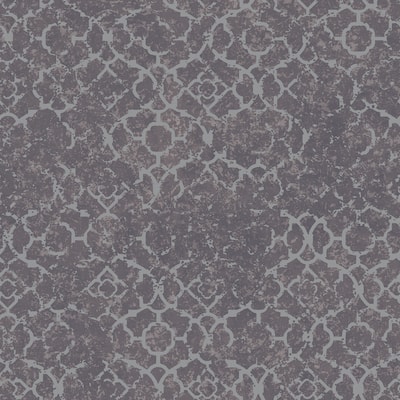 Galerie Wallcoverings Emporium 3D Embossed Aged Quatrefoil Non-woven Metallic Wallpaper Roll