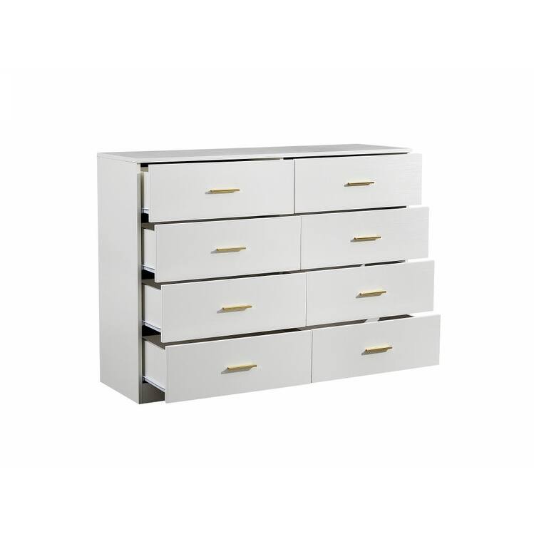 8 Drawers Dresser for Bedroom, 47.25" Wide Dresser & Chest of Drawers, Storage Dressers Organizer for Living Room Entryway