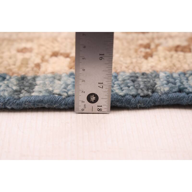 ECARPETGALLERY Hand-knotted Jules Serapi Dark Blue Wool Rug - 7'10 x 9'10