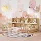 preview thumbnail 6 of 20, Costway Twin Size Montessori Floor Bed with Bookcase Storage Shelves &