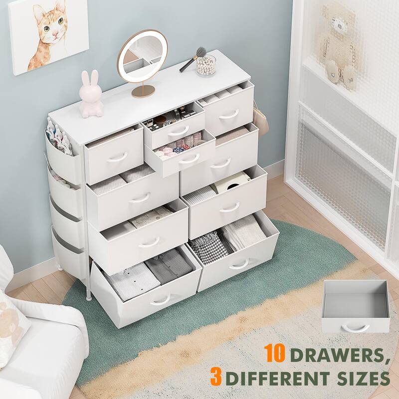 10 Drawer Dresser Closet Storage Tower Organizer Unit for Bedroom