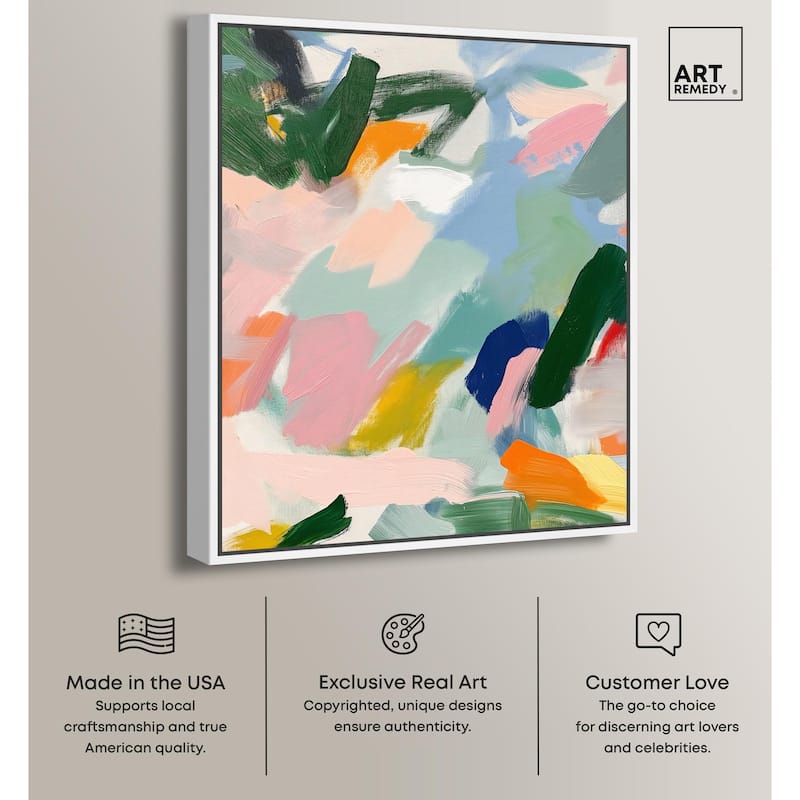 Abstract Brush Rhythm Canvas by Art Remedy