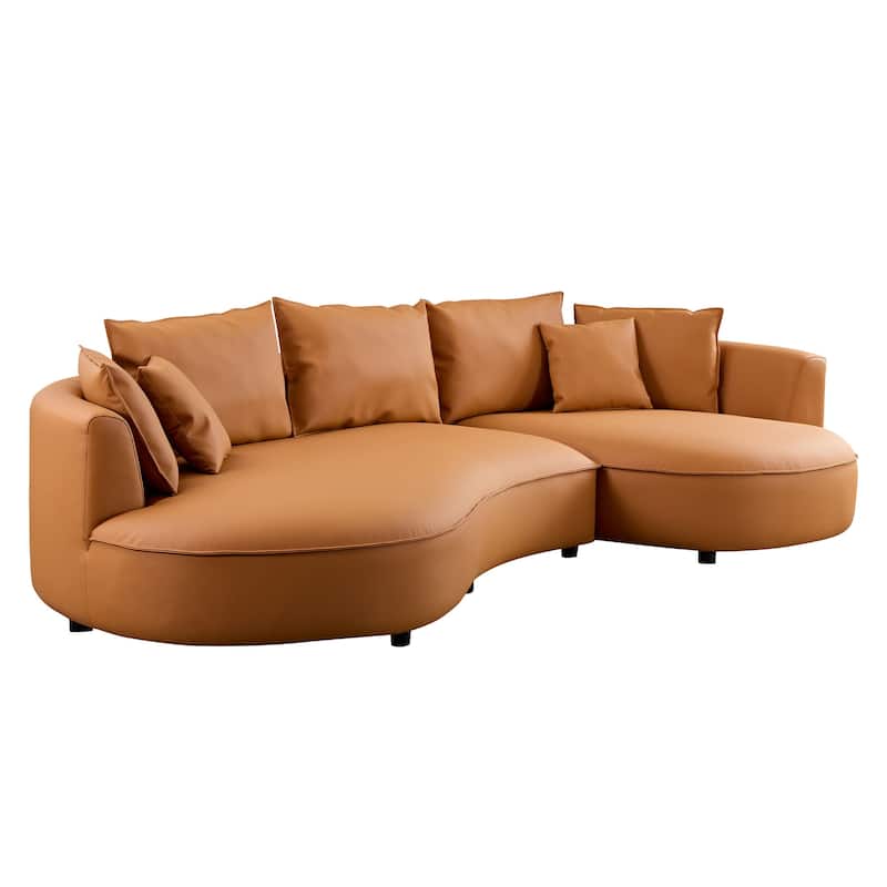 L-Shaped Leather Sectional Sofa with Chaise – Large Luxe Couch for Living Room