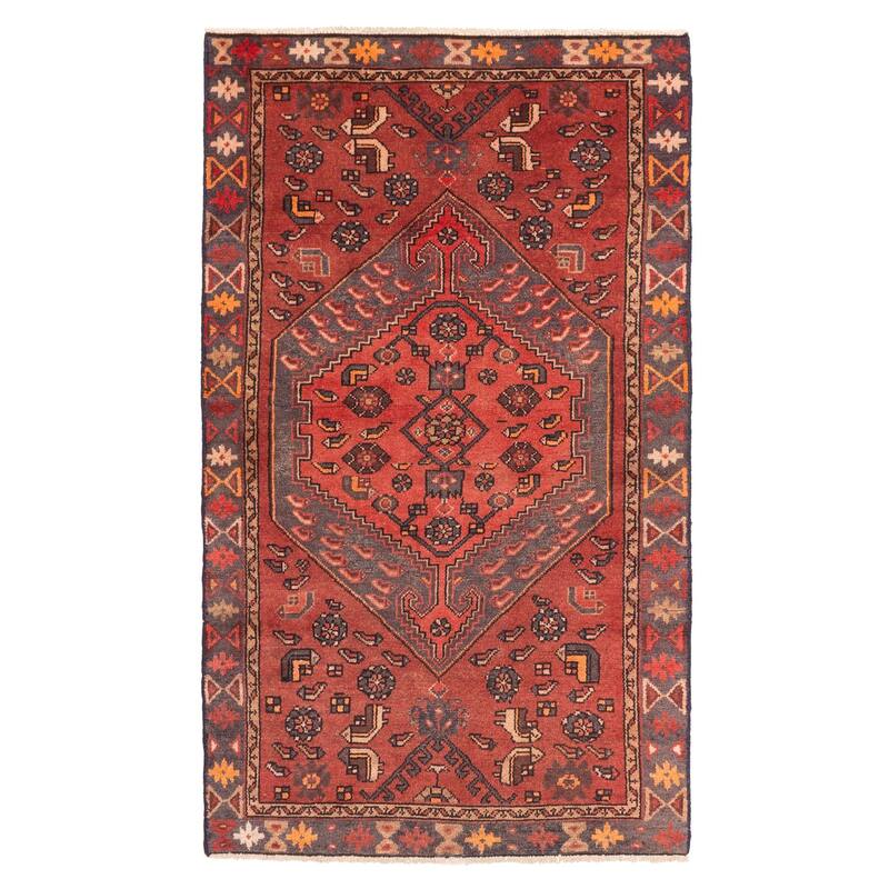 ECARPETGALLERY Hand-knotted Andelz Red Wool Rug - 3'6 x 6'1