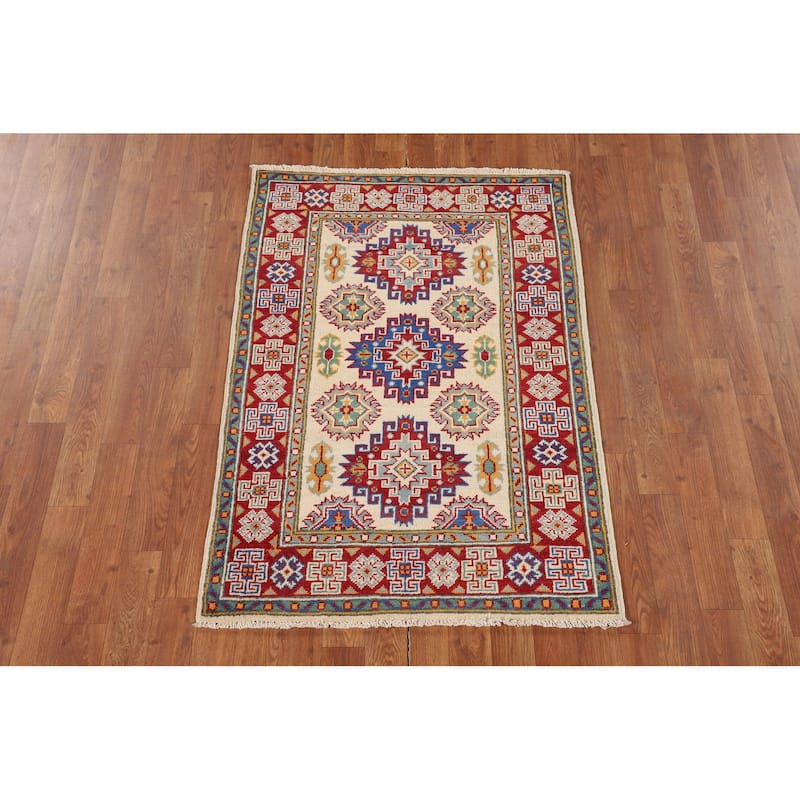 Kazak Oriental Accent Rug Handmade Bedroom / Foyer Wool Carpet - 2'9" x 3'11"