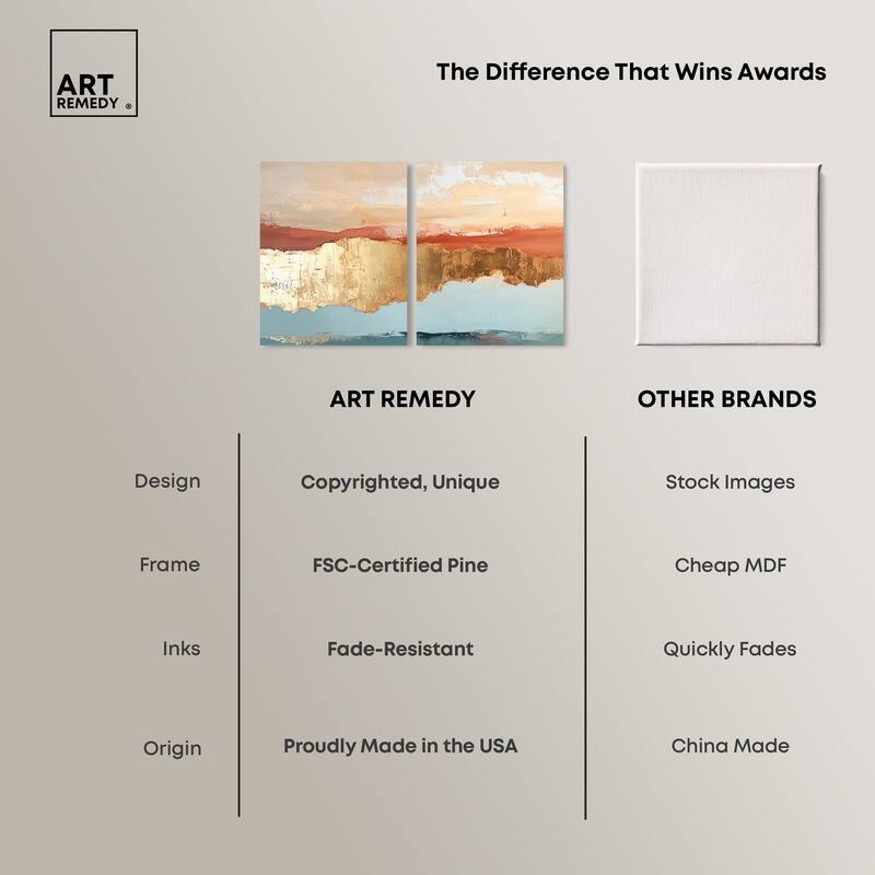 Earthy Glow III Canvas Set of 2 by Art Remedy, Gallery Wrapped