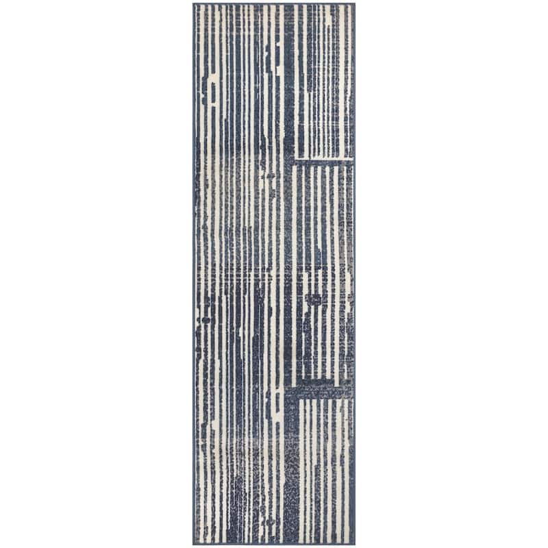 Power Loomed Traditional Modern Durable Area Rug - 90' X '27' X '0.5