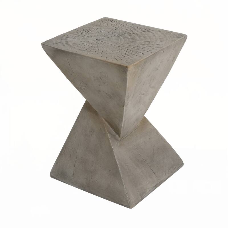 outdoor GEOMETRIC MGO SIDE TABLE,LIGHT GRAY COLOR