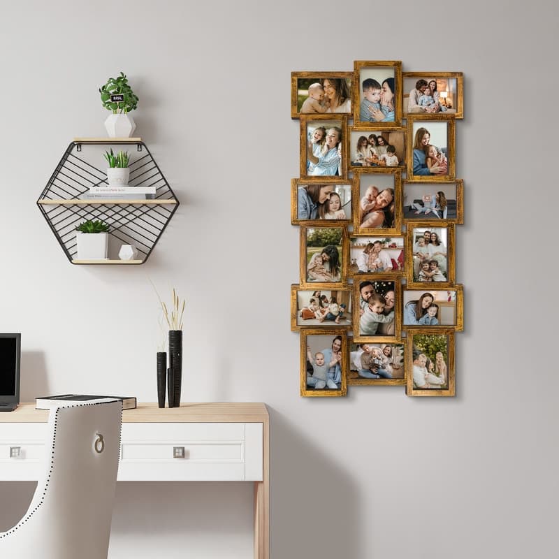 HELLO LAURA 18 Opening 4x6 Large Collage Picture Frame for Wall Decor