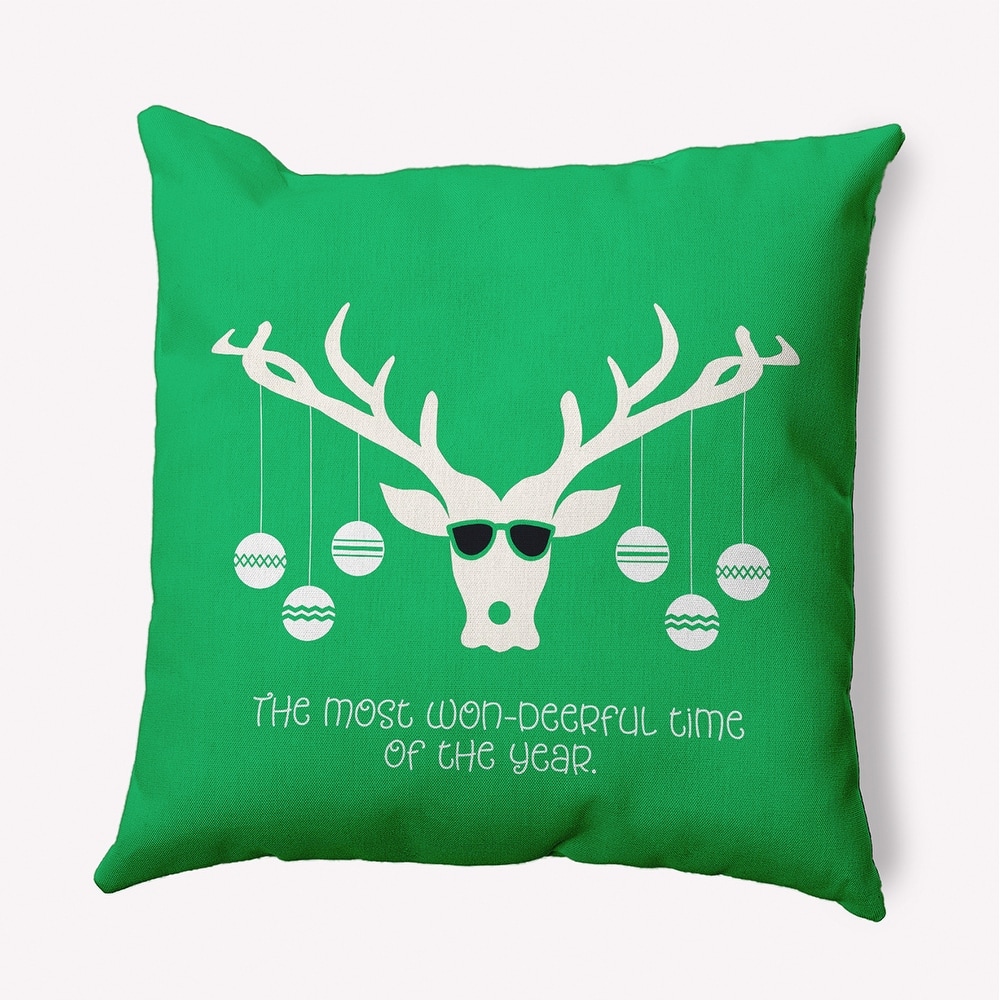 Cool Christmas Deer Accent Pillow