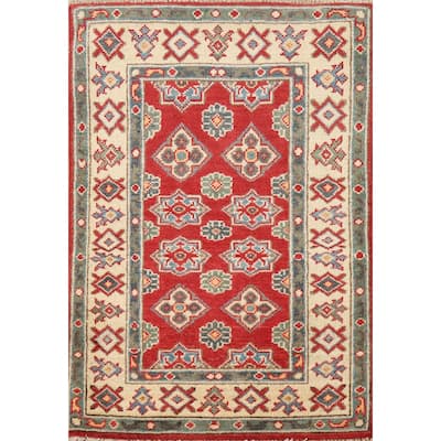 Red Kazak Oriental Accent Foyer Rug Handmade Wool Carpet - 2'0" x 3'0"