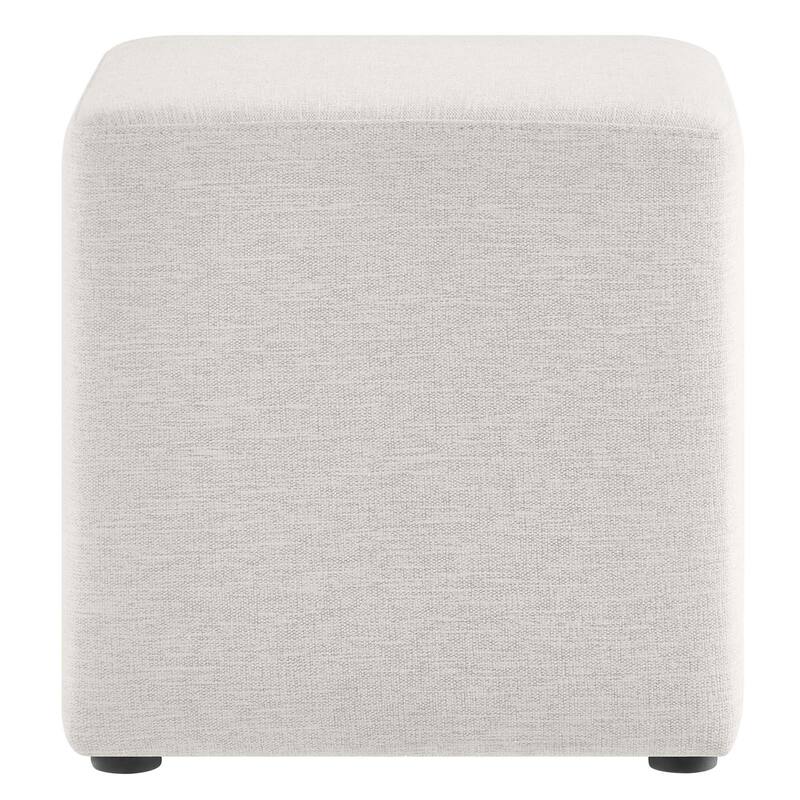 Callum 17"/28" Square Woven Heathered Fabric Upholstered Ottoman