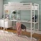 preview thumbnail 11 of 21, The Novogratz Maxwell Metal Loft Bed with Desk & Shelves