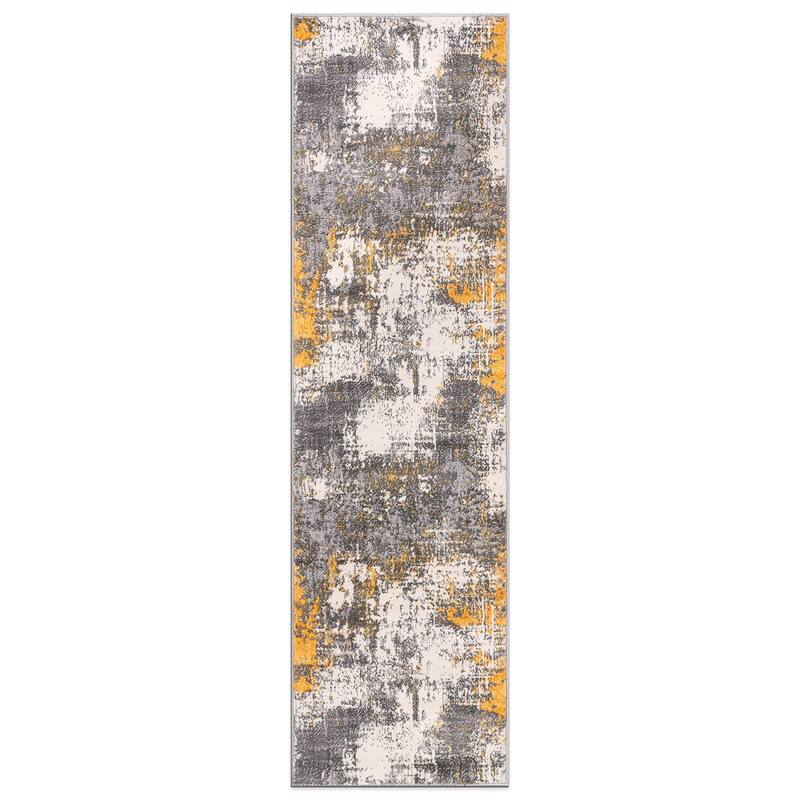 World Rug Gallery Geneva Contemporary Distressed Absract Area Rug