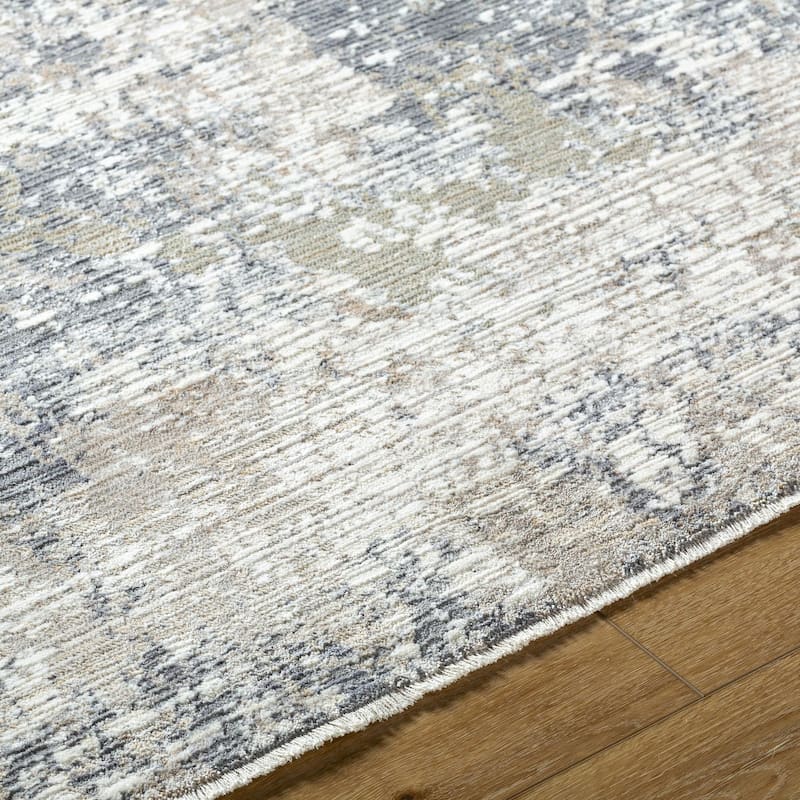 Brenda Modern Abstract Fringed Area Rug