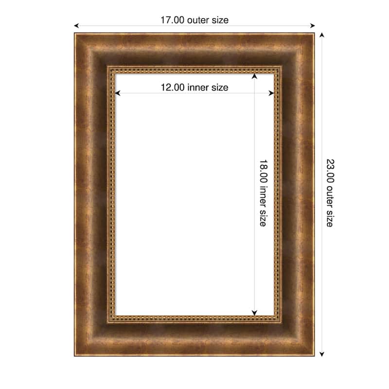 Amanti Art Manhattan Black Framed Dry Erase Magnetic Board - 17 x 23 in - Manhattan Bronze